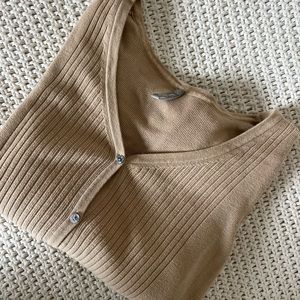 Tan cardigan